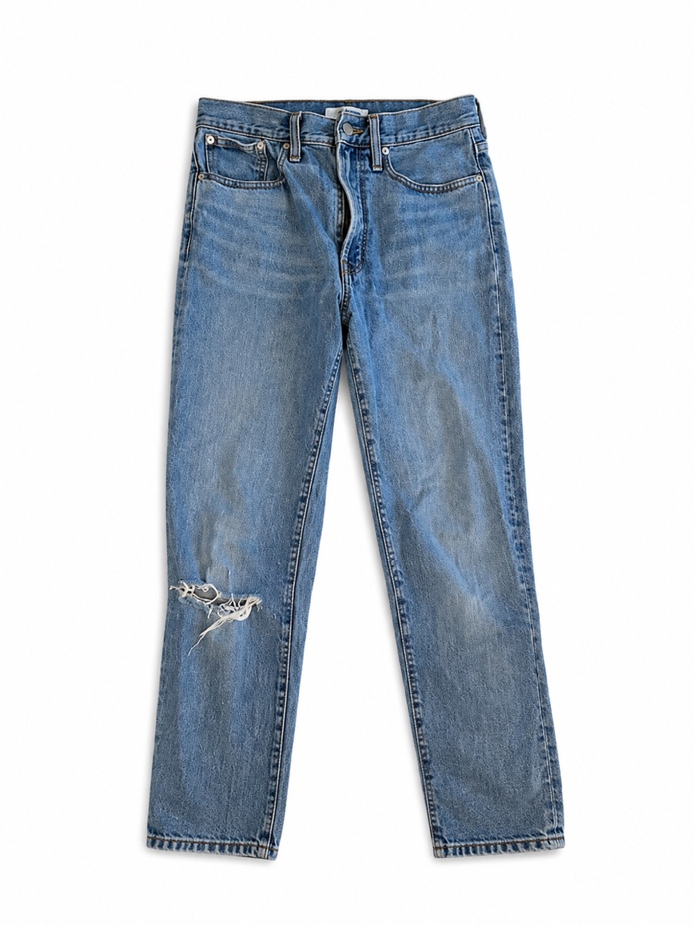 Madewell The Perfect Vintage Jean Size 27 Distressed Straight Leg High Rise
